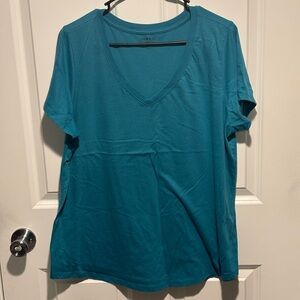 Torrid TEAL Girlfriend V-Neck Tee